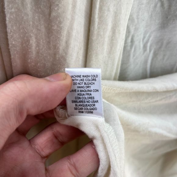 Zenana Outfitters White Thin Open Drape-Front Cardigan Long Sleeve Women Medium - Picture 7 of 9